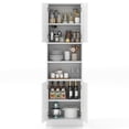 thumbnail image 1 of Giantex Kitchen Pantry Cabinet, Tall Storage Bathroom Floor Cabinet, White, 1 of 8