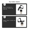 thumbnail image 4 of Ignition Key Right Relocation Bracket Lightweight Special-shaped Stable High Gloss Solid Fixing Holder Protective Equipment Black White, 4 of 6