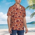 thumbnail image 4 of Haiem American Football1 Printed Hawaiian Shirt for Men - Men’s Casual Beach Summer Shirts - Stretch Fabric with Modern Fit-Medium, 4 of 7