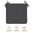 thumbnail image 4 of Honeycomb 18"W x 17.5"D Textured Solid Charcoal Grey Outdoor Universal Seat Cushion, 4 of 8
