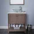 thumbnail image 5 of Novatto NSFC-8048057BN Bonificare Round Clear Glass Vessel Bathroom Sink Combo, 5 of 8