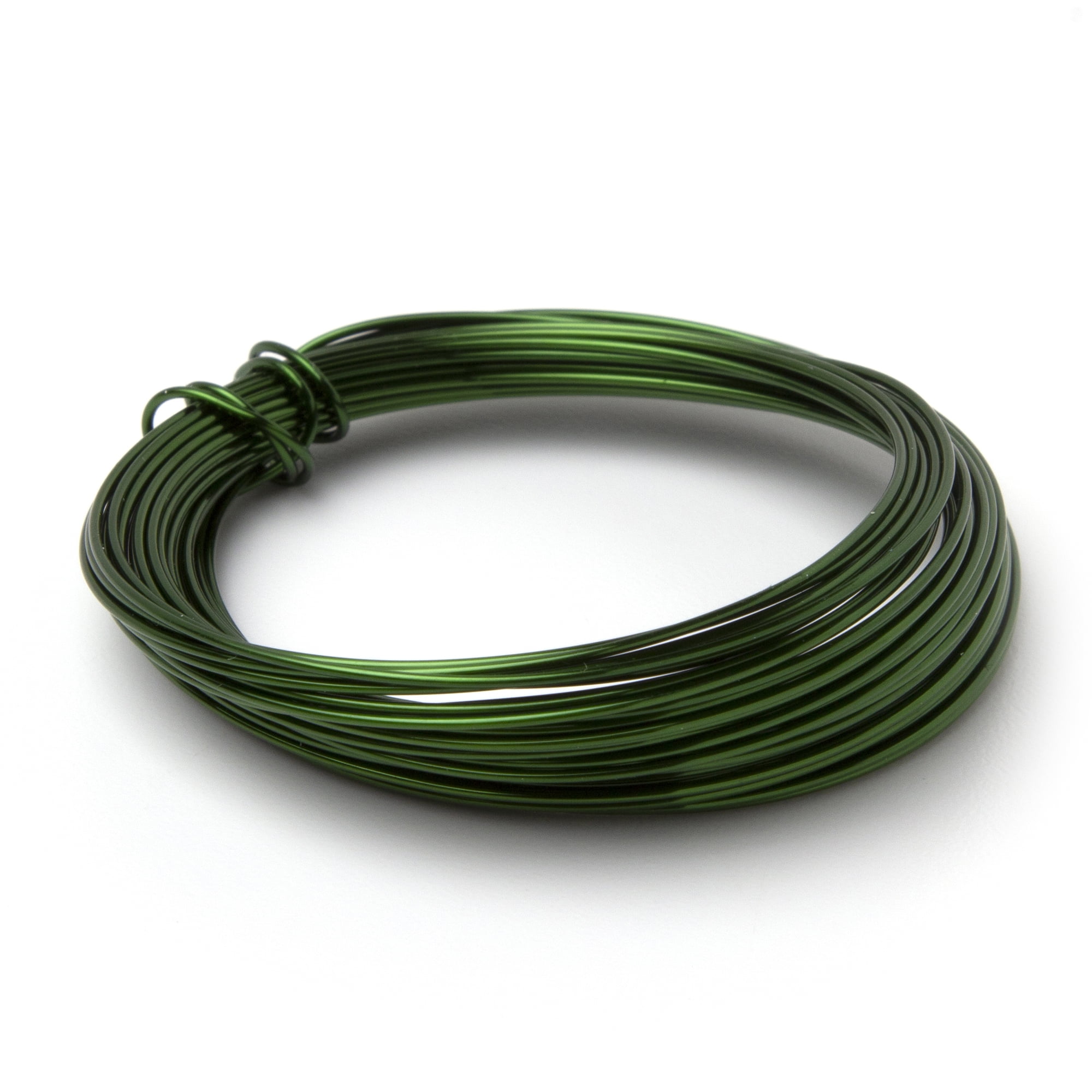 Cousin DIY Coated Copper Wire, Green Finish, 20 Gauge, 24 ft Roll