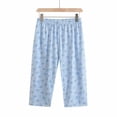 thumbnail image 2 of Womens Soft Cotton Capri Pajama with Elastic Waistband Comfy Casual Printed Loose Fit Sleepwear Bottoms XL-5XL, 2 of 4