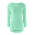 thumbnail image 4 of Womens Furry Pullover Sweater 2026 Fall Winter Fashion Casual Long Sleeve Soft Loose Fit Fluffy Fuzzy Sweaters, 4 of 5