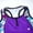 Purple, variant on renvena Kids Girls 3 Piece Tankini Swimsuit Floral Print Top with Boyshorts Bottoms Bathing Suit Swimwear
