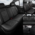 thumbnail image 7 of WRWolf for Honda Accord 2003-2017 Seat Covers - Full Set Waterproof Leather Car Seat Covers Compatible Airbag（5 Seat,Black&Redline）, 7 of 7