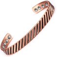 thumbnail image 3 of Wollet 6.29'' Pure Copper Bracelets for Women, Copper Bangles with 3500 Gauss Magnets, Jewelry Gift for Ladies,CPB-0303Q, 3 of 8