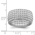 thumbnail image 7 of 925 Sterling Silver Rhodium-plated 5-row Eternity Ring Size 6, 7 of 7