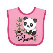 Inktastic My Great Aunt Loves Me Cute Panda Boys or Girls Baby Bib