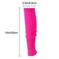 thumbnail image 3 of WDFCN 3 piezas 80s 90s neón verde amarillo rosa conjunto de puños de pierna banda para el sudor medias de neón puños de punto pulseras de diadema para correr para carnaval baile aeróbicos, 3 of 5