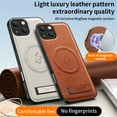 thumbnail image 6 of Allytechgroup Magnetic Case for iPhone 11, PU Leather Slim Fit Stand Phone Case Compatible with MagSafe Shockproof Protective Back Cover Bumper for iPhone 11 Women Men, Brown, 6 of 7