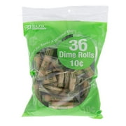 BAZIC Dime Coin Wrappers Rolls Tube, Made in USA (36/Pack), 1-Pack