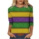 thumbnail image 2 of Xuyuer Carnival Style Print T-Shirt - Women's Fashion Loose Round Neck 3/4 Sleeve Top for Daily Wear, Festival Themed Outfits, Playful Seasonal Style & Streetwear Statement Piece, 2 of 5