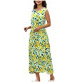 thumbnail image 4 of Delliss Mommy and Me Dresses Floral Printed Sleeveless Tank Maxi Dress for Mother and Daughter Summer Casual Sundress Beach Dress, 4 of 8