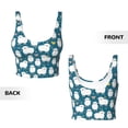 thumbnail image 5 of Lsque Cute Sheep And Hearts Printed Women'S Sports Bra, Compression, Moisture Wicking, High-Impact Sports Bra For Women,Supportive sports bra-Large, 5 of 9