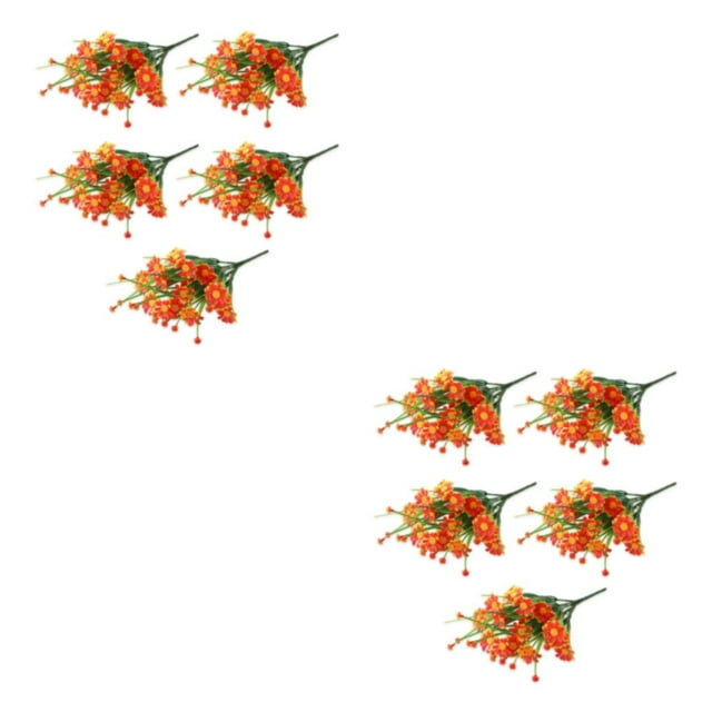 relayinert 5pcs/set Space With Artificial Daisies Realistic Appearance And Low Maintenance Sunset Red 2Set
