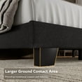 thumbnail image 5 of Virans Full Size Bed Frame, Linen Platform Bed Frame with Upholstered Headboard,Sturdy Solid Wood Slats Support,Noise Free,No Box Spring, Easy to Assemble - Dark Gray, 5 of 8