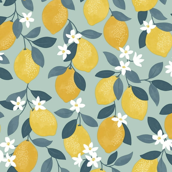 Fine Decor Inigo Seafoam Sicily Fruits Wallpaper