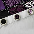 thumbnail image 4 of Homewish Teens Animal Leopard Cheetah Print Curtains Pack of 2 (42x84 Each),Black Pink Curtains Blackout,Abstract Geometric Grid Bedroom Curtains,Microfiber Bedroom Decor, 4 of 6