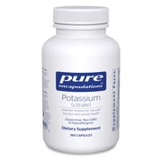 Pure Encapsulations Potassium (Citrate) - Essential Electrolyte Supplement to Support Nerve & Muscle Function, Adrenals, Hormones, Heart Health & Energy* - Potassium Citrate Capsule - 180 Capsules