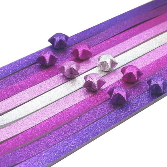 520 Sheets Glitter Paper Folding Paper Stars Paper Strips Lucky Stars Decoration Folding Paper for Hand Arts,,520 * Glitter Paper,