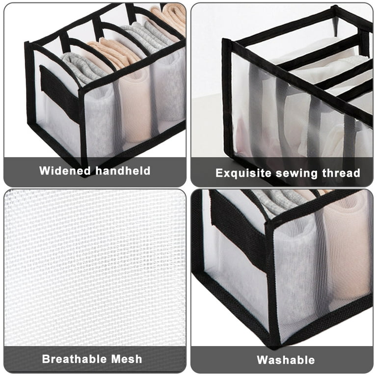 Foldable Storage Box For Bras, Underwear, Socks, Neck Ties, Scarves 3 Set  (White)