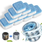 Washing Machine Cleaner Descaler 12 Pack - Deep Cleaning Tablets For HE Front Loader & Top Load Washer, Clean Inside Drum And Laundry Tub Seal