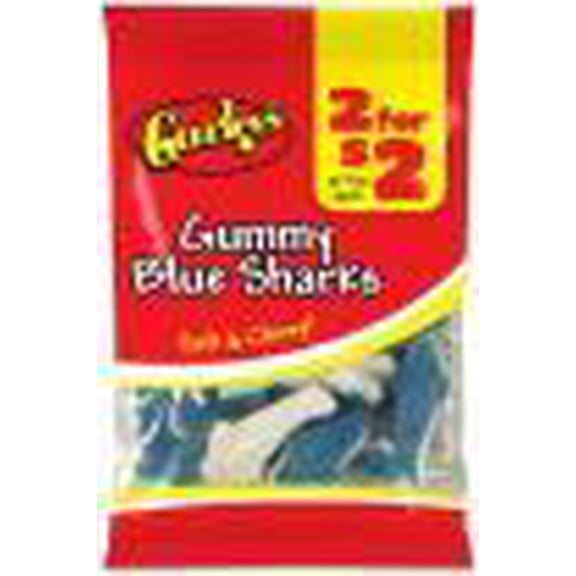 GURLEY'S GUMMY BLUE SHARKS 2.5 Oz. Pack Of 12 Case