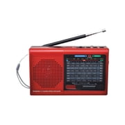 Supersonic Portable AM/FM Radio, Red, SC-1080BT-Red