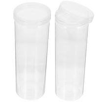 OUNONA 2 Pcs Transparent Pen Holder Storage Boxes with Lids Small Pencil Case