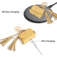 thumbnail image 5 of Funda de carga para Apple Airpods Pro, funda de piel auténtica compatible con el estuche de carga de Apple Airpods Pro - Amarillo (borlas), 5 of 5
