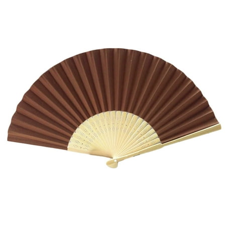 

iOPQO Paper Fans set Solid Fan Folding Folding Party Wedding Hand Dance Held Silk Pattern Color Tools & Home Improvement
