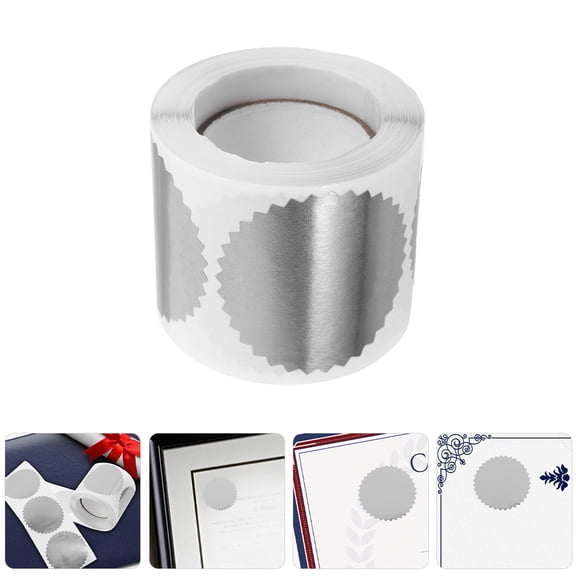 WEAVILUX Envelope Seals Stickers Silver Paper 2 Rolls 250Pcs Each Roll Motivational