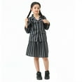 thumbnail image 2 of KAWELL Filles Wednesday Addams Costume Uniforme d'Académie pour Enfants Tenue de Cosplay d'Halloween avec Perruque, 2 of 6