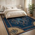 thumbnail image 3 of ODIKA 8'x10' Washable Area Rug Cartoon Whimsical Maritime Tentacle Creature Weathered Pirate for Living Room, Under Sectional, Family , Durable, Non-Slip, 3 of 7