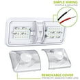 thumbnail image 3 of RV LED Ceiling Double Dome Light Fixture with Dimmer Switch Interior Lighting for Car/RV/Trailer/Camper/Boat DC 12V 550 Lumens Natural White 4000-4500K (3), 3 of 9