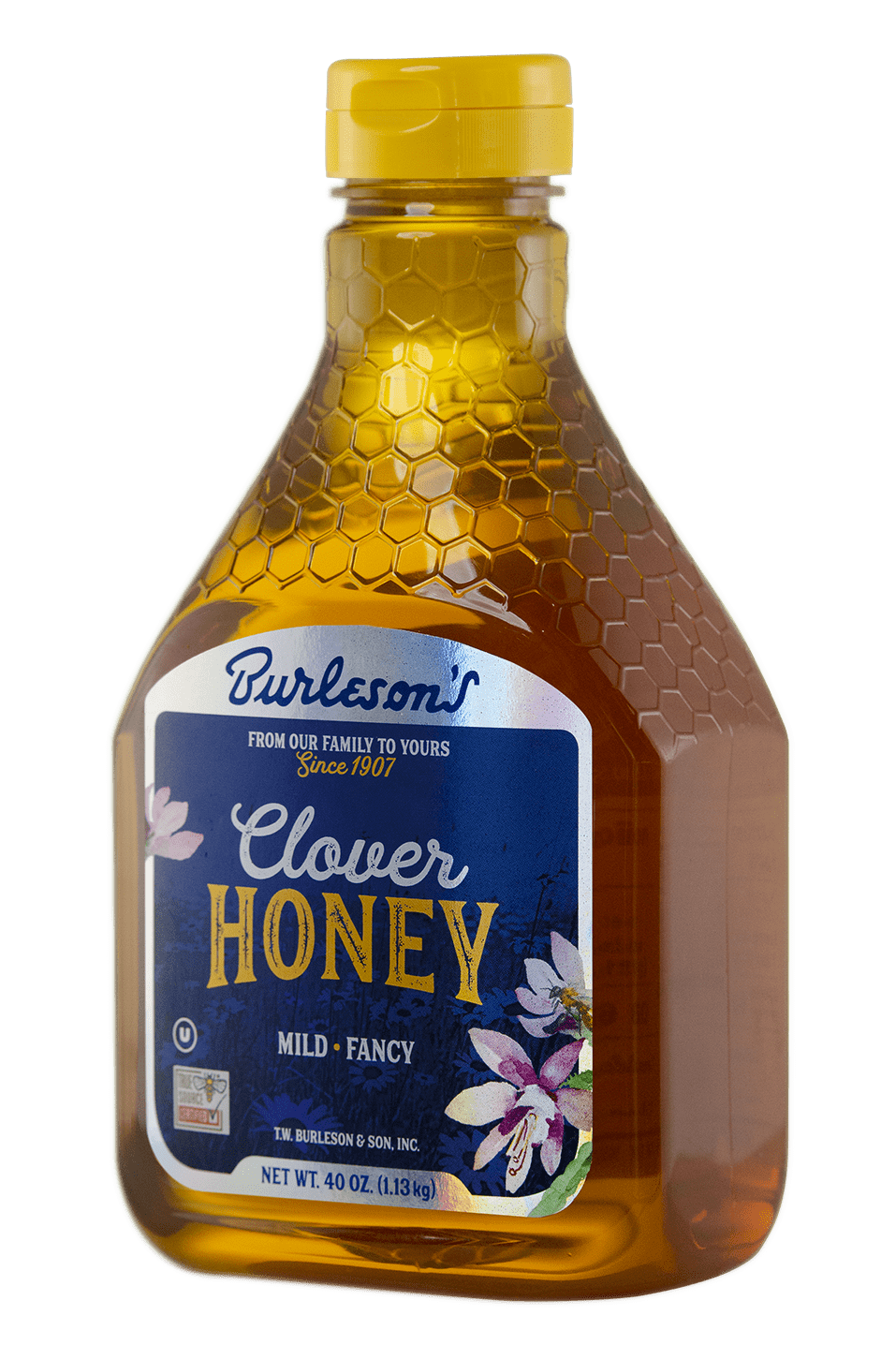 (3 pack) Burleson's Grade A Natural Clover Honey, 40 fl. oz.