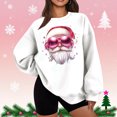 thumbnail image 2 of Feancey Santa Claus Sweatshirt for Women Christmas Ugly Sweatshirts Oversized Casual Crewneck Pullover Drop Shoulder Long Sleeve Thermal Tops White L, 2 of 6