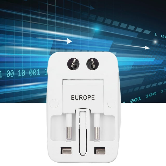 International Power Adapter, Universal Travel Adapter Dual USB Ports Small Multifunction Maximum 1500W for Most Of Countries