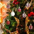 thumbnail image 4 of 24-Pack Flocked Christmas Ornaments - 3cm Beaded Velvet Tree Decorations for Wedding, Party & Holiday Displays (Unbreakable PVC, Commercial Grade)‌, 4 of 7