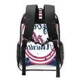 thumbnail image 2 of Zufioo God Bless America Patriotic Star Print Transparent Backpack, 16-inch PVC Waterproof Schoolbag, Suitable for Campus Work and Travel, Unisex, 2 of 7