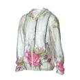 thumbnail image 2 of Fotbe Vintage Wood with Floral Men's Women's UPF 50+ Sun Protection Jacket Hooded Cooling Shirt with Pockets Hiking Outdoor Performance-X-Large, 2 of 9