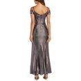 thumbnail image 2 of NIGHTWAY Womens Black Slitted Off Shoulder Full-Length Evening Sheath Dress Petites 8P, 2 of 2