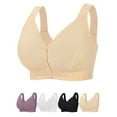 thumbnail image 5 of Front Closure Wireless Bras for Women Full Coverage No Underwire Comfort Lift Bra with Wide Straps Plus Size, 5 of 7