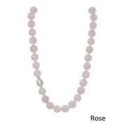 J&H Designs JHN9808-Rose Genuine Gemstone and Freshwater Pearl Necklace