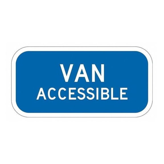 Lyle Van Accessible Parking Sign,6" x 12, T1-2810-DG_12x6 T1-2810-DG_12x6