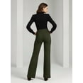 thumbnail image 6 of J. METHOD Women’s High Waisted Sailor Bell Bottom Elastic Waist Long Pants Made in USA NEWP44 Olive XL, 6 of 7