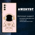 thumbnail image 3 of Galaxy Note 10 Case for Astronaut Stand, Designed for 6D Electroplated Galaxy Note 10 4G/5G Phone Case,Soft TPU Protective Shockproof Flexible Samsung Galaxy Note 10 Case 6.3 inch,Pink, 3 of 13