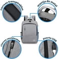 thumbnail image 3 of Mochila con Manija de Metal, Bluelander, Estilo Moderno, Gris Bluelander MON-HS120, 3 of 6