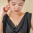 thumbnail image 5 of JeenMata Gift multipack 3 pc Women Two Heart Necklace Pendant Jewelry Gift, Choker, Snake Chain, Curb Link, Trendy Layered Necklace, Adjustable Necklace Gift Set for Women, 5 of 7